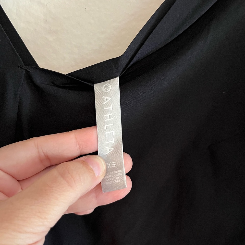 Athleta Womens Black Belted Sleeveless Wide Leg Sarasota Jumpsuit Sz XS - Picture 7 of 9